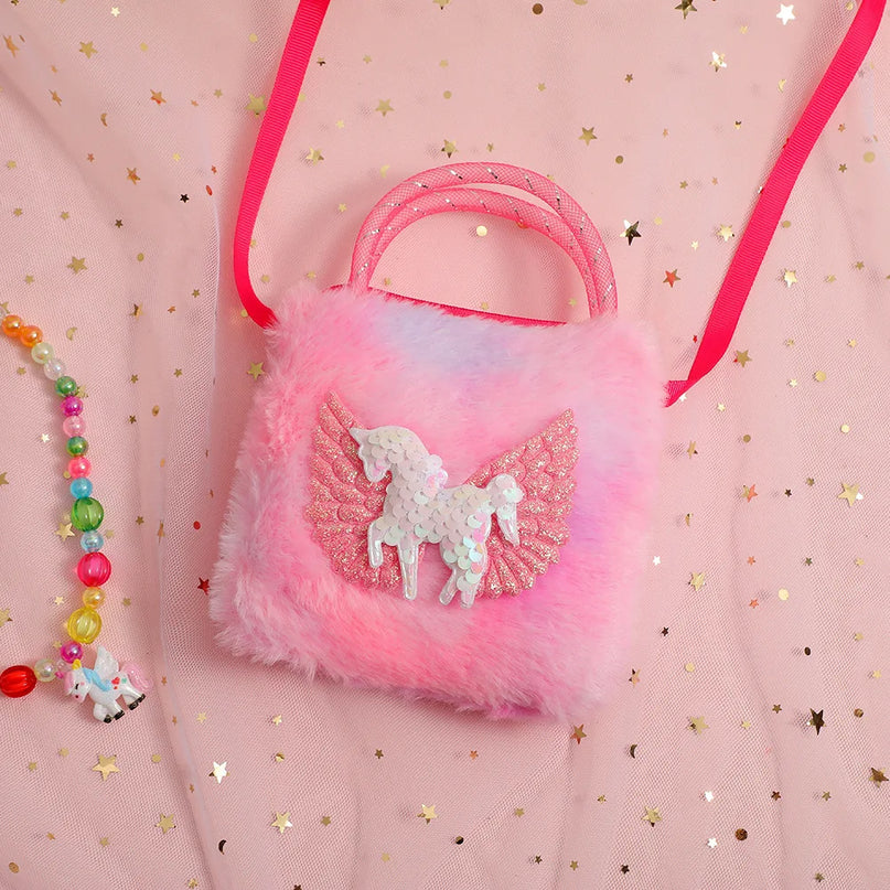 Deine lila Einhorn Umhängetasche für