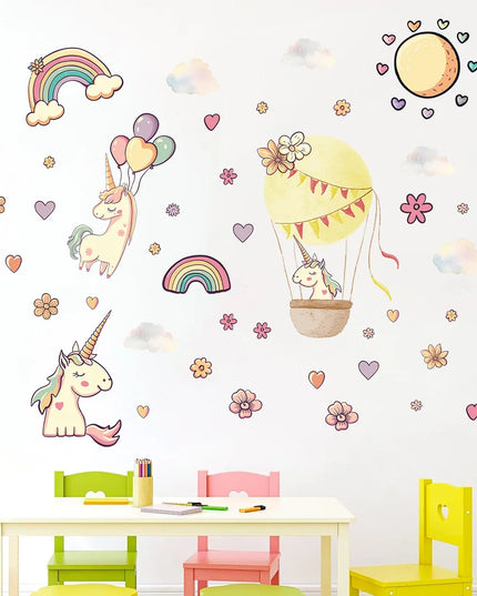 Dein Einhorn Wandtattoo Heissluftballon