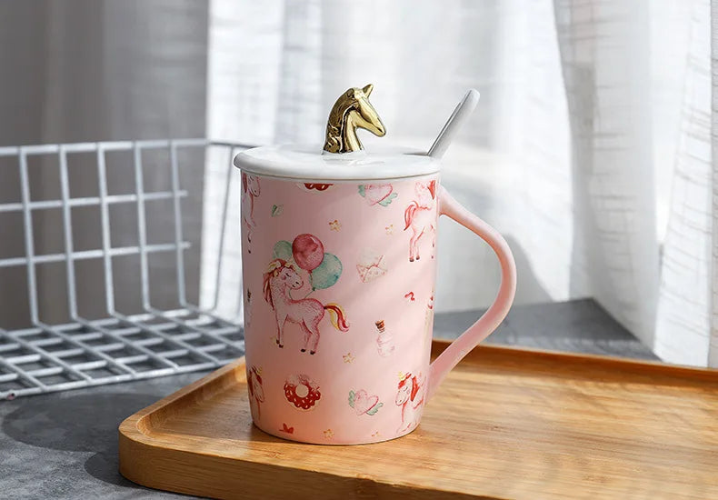 Deine clevere Einhorn Tasse mit Handyhalter!