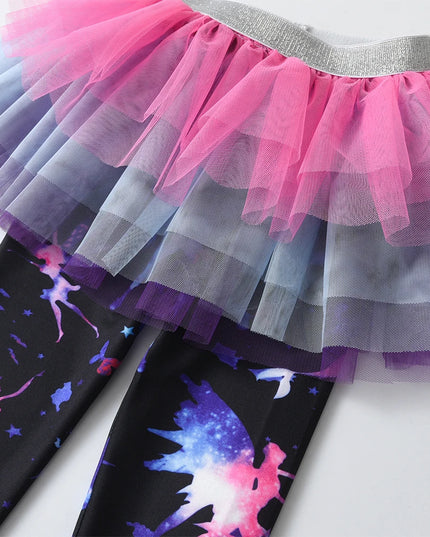 Deine Einhorn Leggings mit Tutu-Rock!