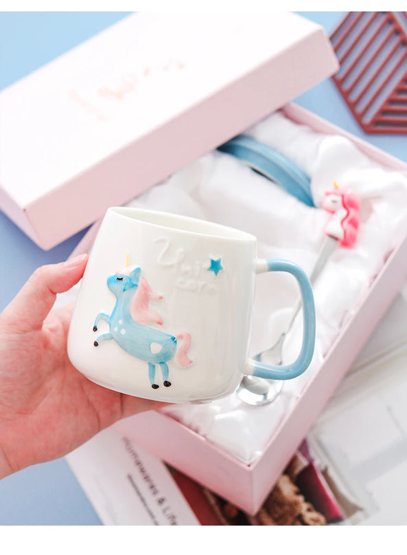 Deine clevere Einhorn Tasse mit Handyhalter!