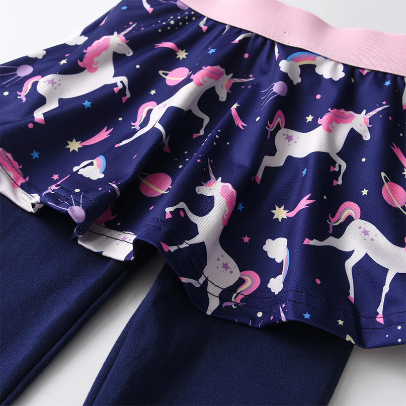Deine süße Einhorn Leggings mit Rock – 2 in