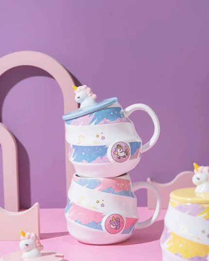 Deine süße Einhorn Tasse mit Deckel & Löffel!
