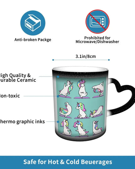 Feurige Einhorn Tasse für deine Yoga-Reise!
