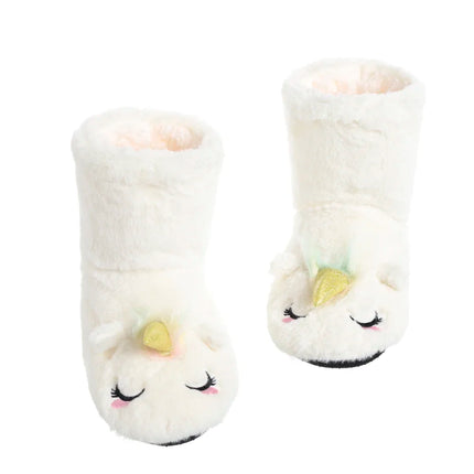 Flauschige rosa Einhorn Socken für Damen, ideal für gemütliche Wintertage zu Hause