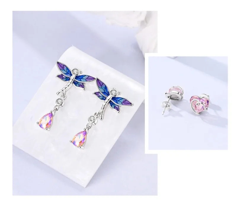 Niedliche Einhorn Ohrringe mit blauen Augen!