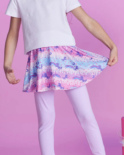 Fabelhafte Einhorn Leggings mit Rock – Lila