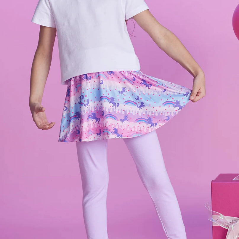 Fabelhafte Einhorn Leggings mit Rock – Lila