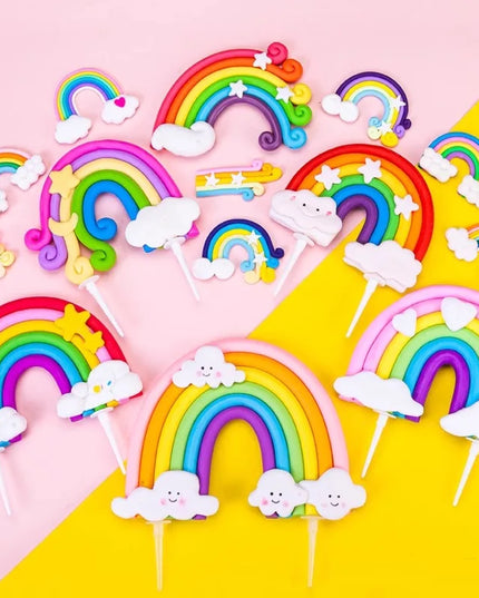 Regenbogen Einhorn Backform Topper