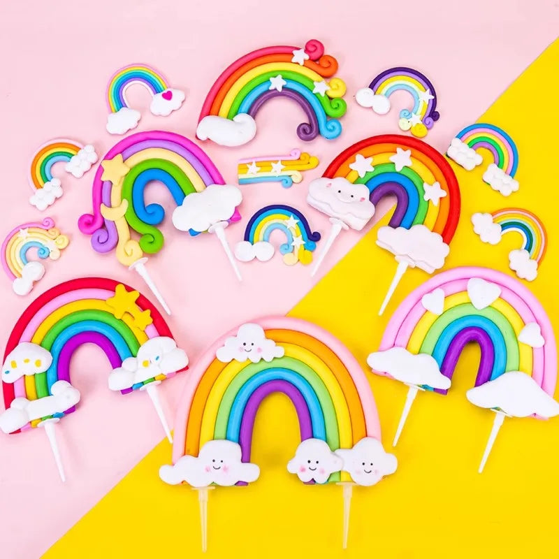 Regenbogen Einhorn Backform Topper