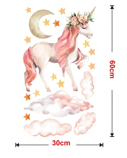 Dein Einhorn Regenbogen Wandtattoo –
