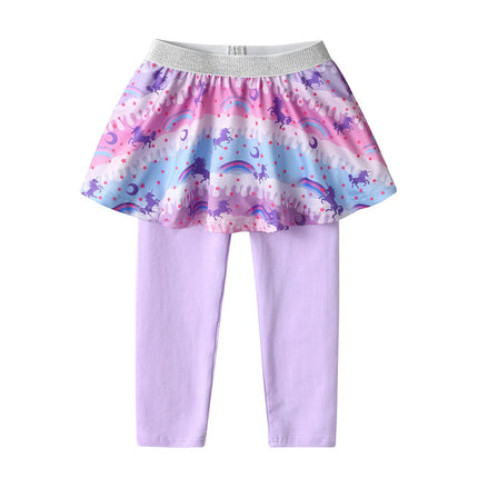 Freche Einhorn Leggings mit Regenbogen-Rock!