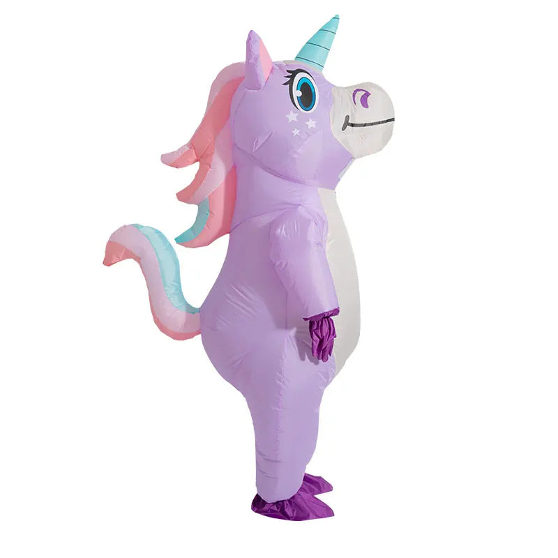Süßes Aufblasbares Einhorn Kostuem Rosa
