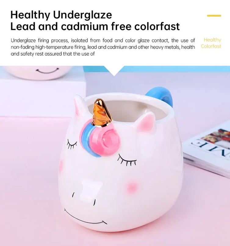 Deine handbemalte Regenbogen Einhorn Tasse!
