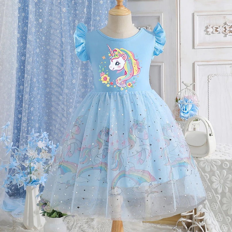 Dein strahlendes Einhorn Kleid mit bunten