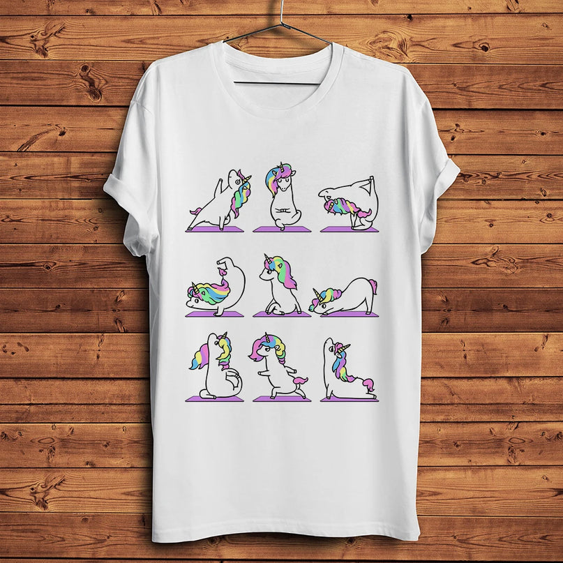 Einhorn Kleid mit lustigem tanzendem Einhorn-Motiv, atmungsaktiv und bequem für Streetwear