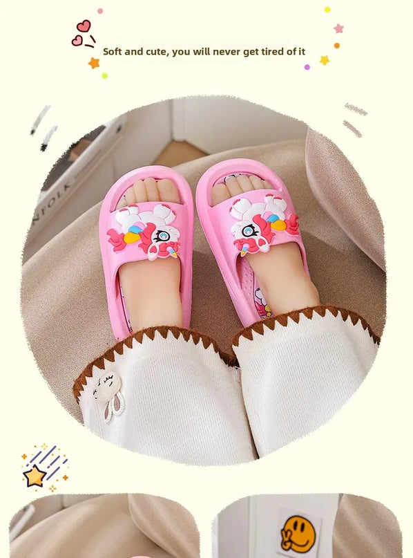 Fluffige Einhorn Hausschuhe für Zuhause