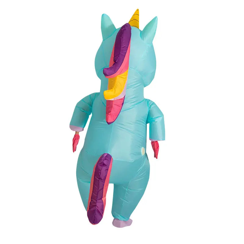 Strahlendes Aufblasbares Einhorn Kostuem Weiß