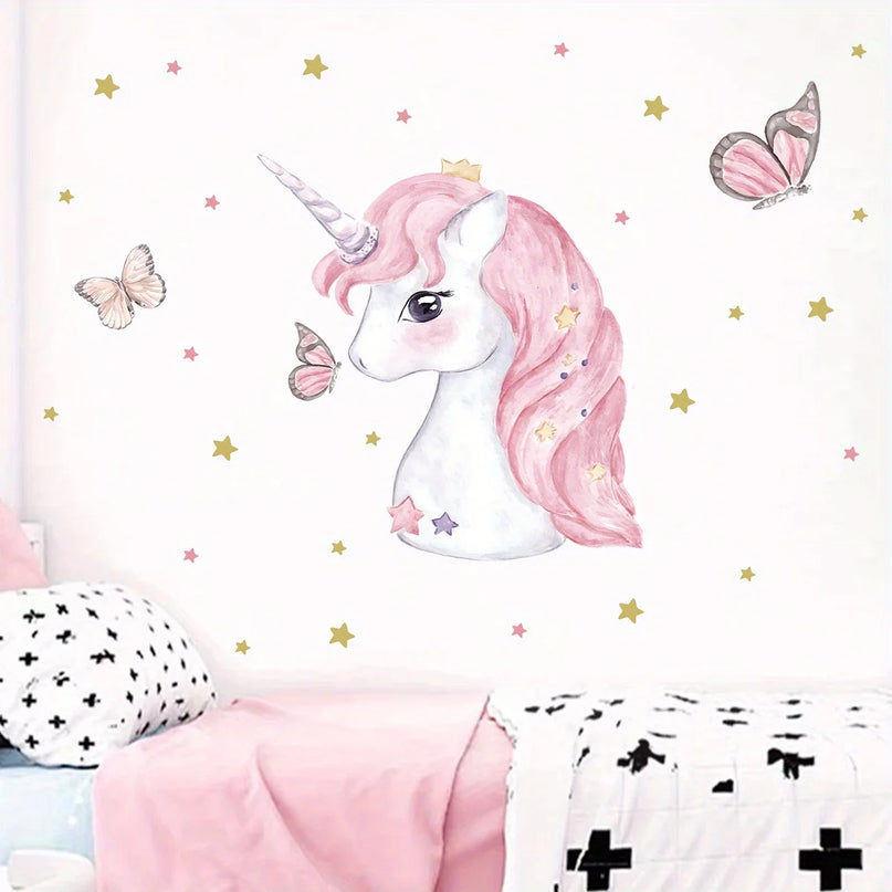 Süsses Einhorn Wandtattoo für dein Zimmer