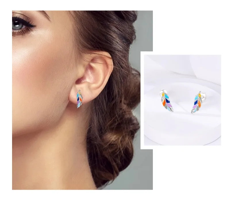 Niedliche Einhorn Ohrringe mit blauen Augen!