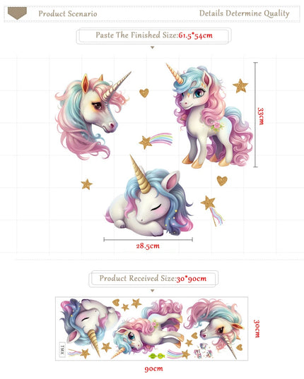Dein Einhorn Wandtattoo für süße Träume!