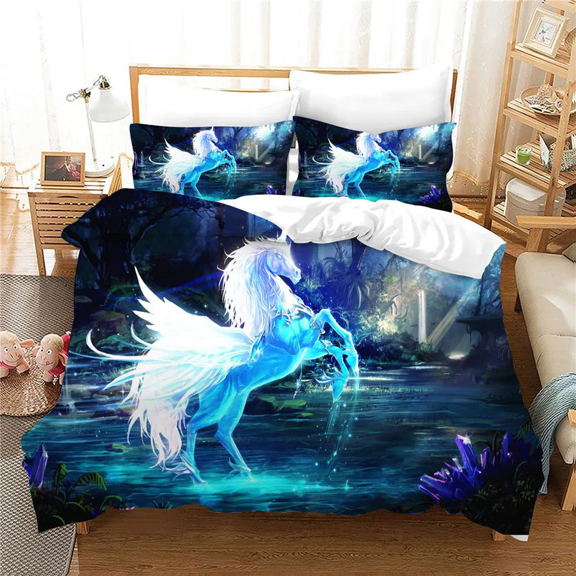 Deine Süße 3D Einhorn Bettwäsche