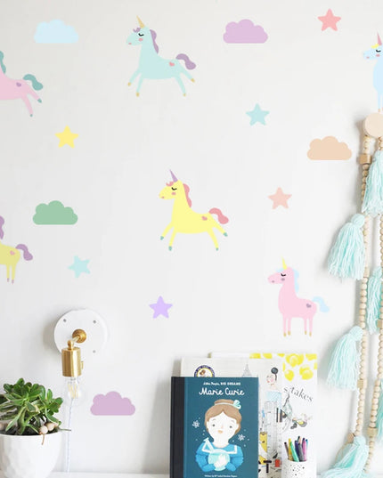 Dein zauberhaftes Einhorn Wandtattoo Aquarell