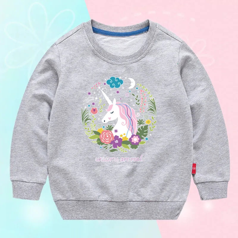 Dein zauberhafter Einhorn Pullover in Grau!