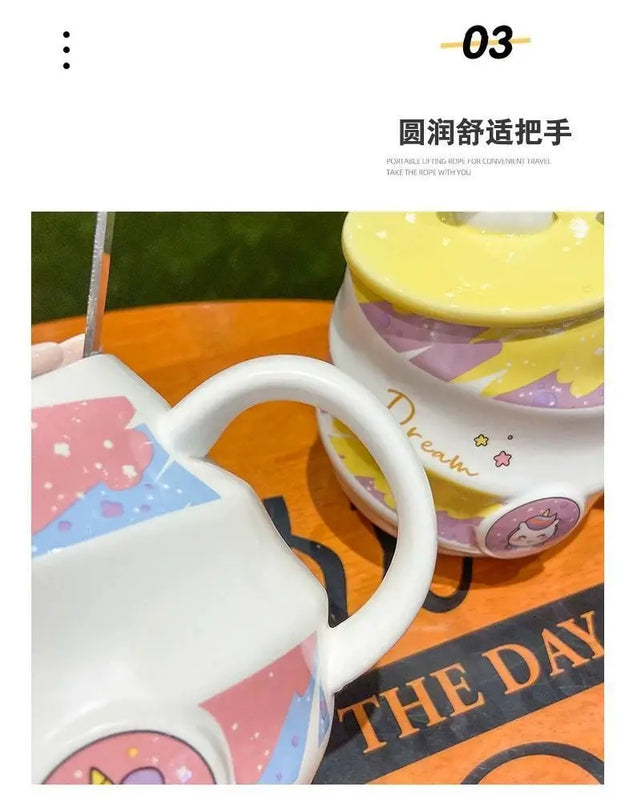 Deine süße Einhorn Tasse mit Löffel!