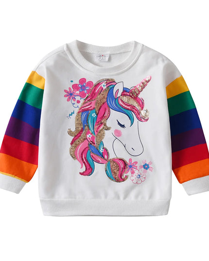 Glitzernder Einhorn Hoodie für kleine