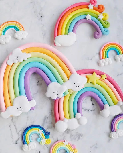 Regenbogen Einhorn Backform Topper