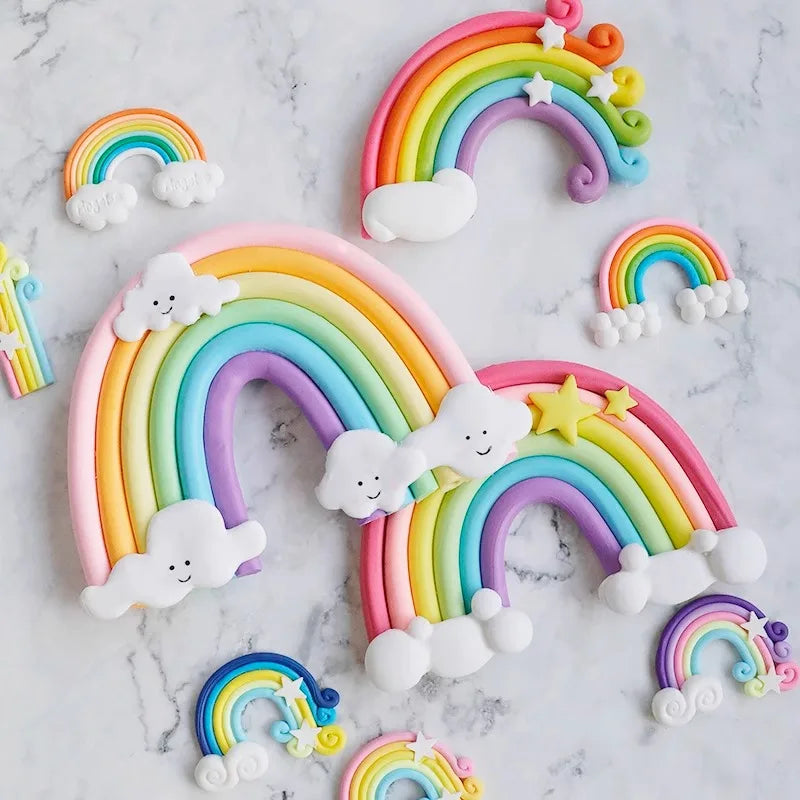 Regenbogen Einhorn Backform Topper