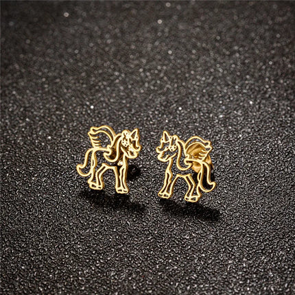 Entzückende Einhorn Ohrringe mit Koala-Motiv aus Edelstahl, ideal für den täglichen Gebrauch und als süßes Accessoire