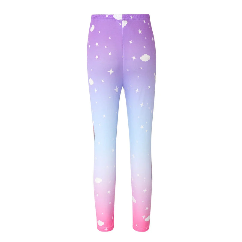 Deine weiche Einhorn Leggings mit Farbblock!