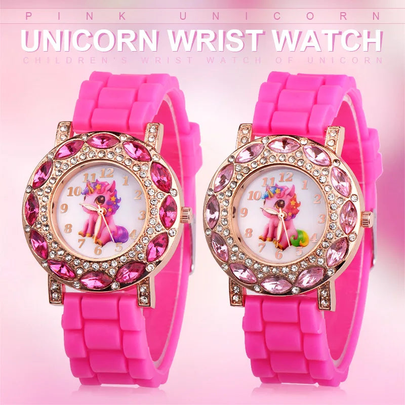 Deine wasserdichte Einhorn Uhr in Pink!