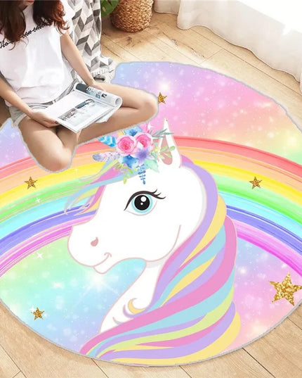 Dein runder Regenbogen Einhorn Sessel!