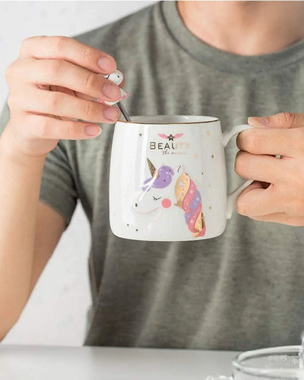 Deine zauberhafte Einhorn Tasse mit Deckel!