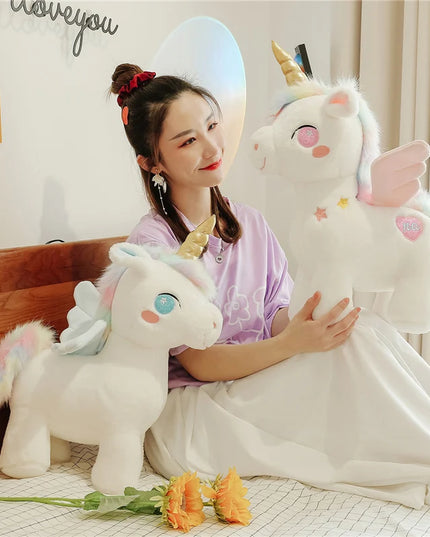 Dein kuscheliges Einhorn Kissen mit Flügeln!
