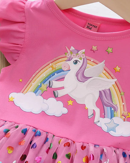 Dein Riesen Einhorn Regenbogenkleid Lila