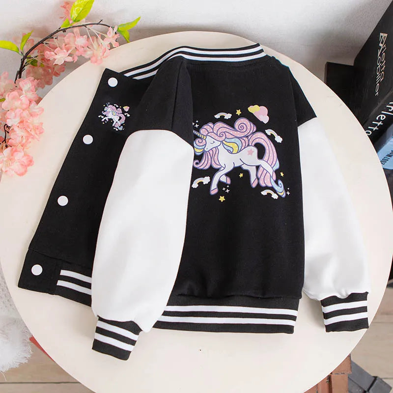 Deine coole Einhorn Baseball Jacke in Lila!