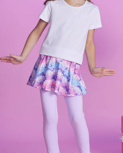 Fabelhafte Einhorn Leggings mit Rock – Lila