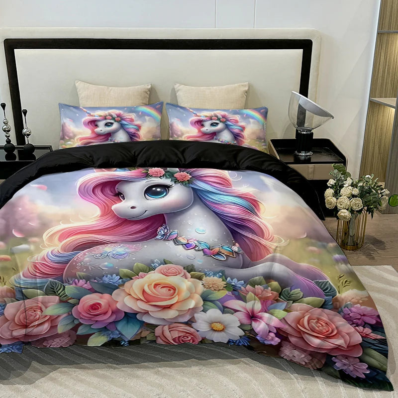 Coole Einhorn Bettwäsche im 3D-Look!