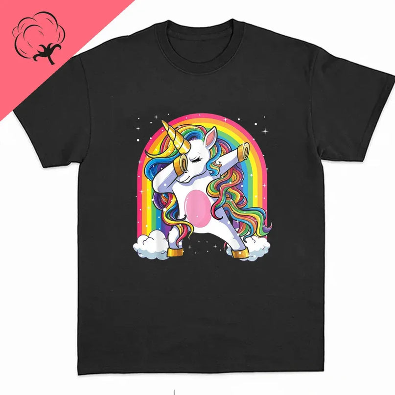 Dein Einhorn T-Shirt mit Regenbogen-Power!