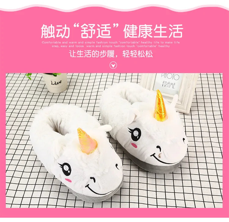 Weiße Einhorn Hausschuhe für dein Zuhause!
