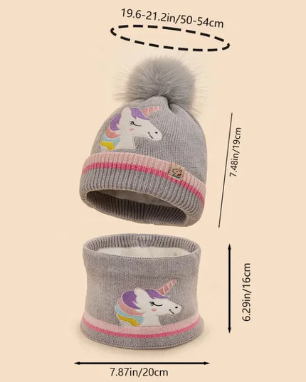 Zauberhaftes Einhorn Mützen-Set in Weiß!