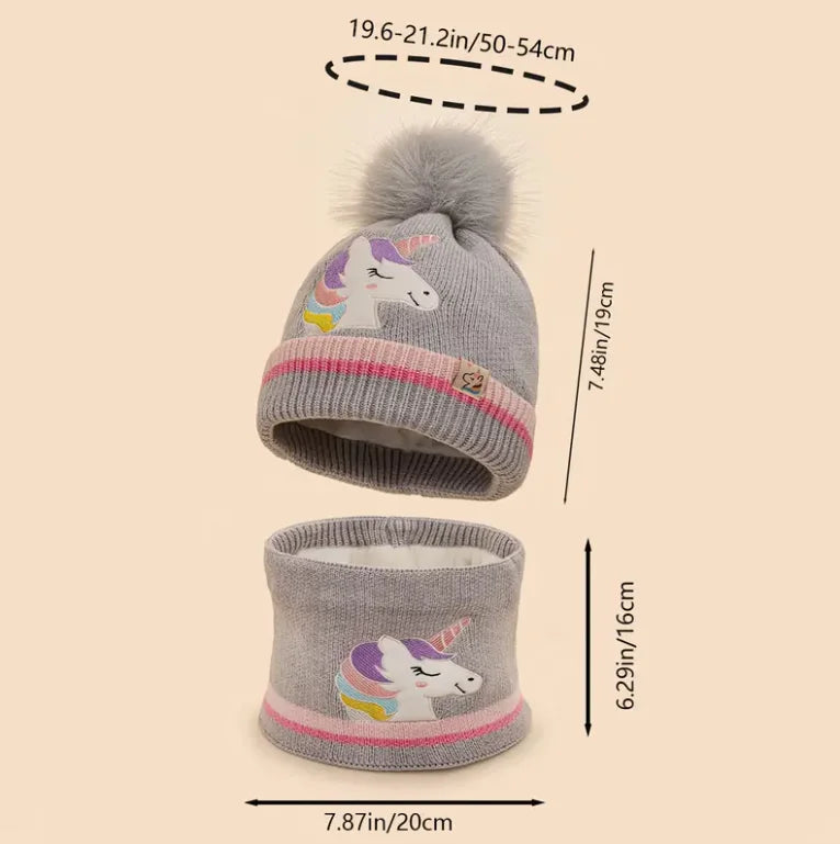 Kuschelige Einhorn Mütze mit Pom-Pom!