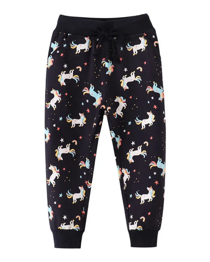 Kinder-Jogginghose in Lila mit Kordelzug und bezauberndem Einhorn-Motiv-Print