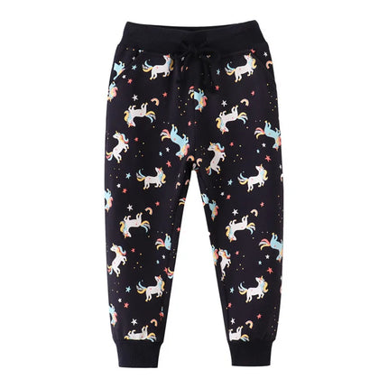 Kinder-Jogginghose in Lila mit Kordelzug und bezauberndem Einhorn-Motiv-Print