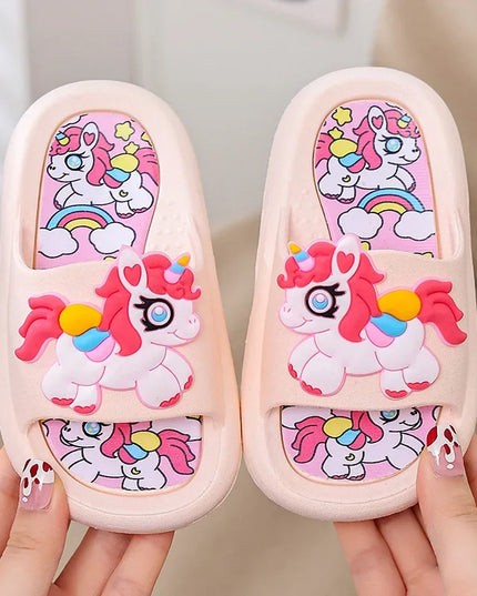 Fluffige Einhorn Hausschuhe für Zuhause