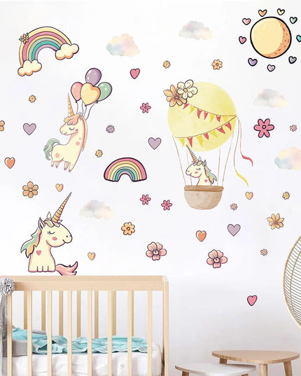 Dein Einhorn Wandtattoo Heissluftballon